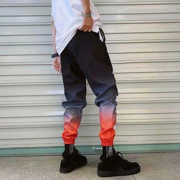 

men broek fashion hip hop streetwear harem book casual jogger harajuku joggingbroek print letter men's clothing pants, Black