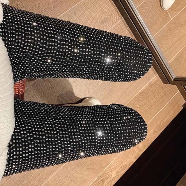 

women's pants & capris heavy industry spring autumn woman rhinestone trousers fashion women slim sweatpants mujer pantalones, Black;white