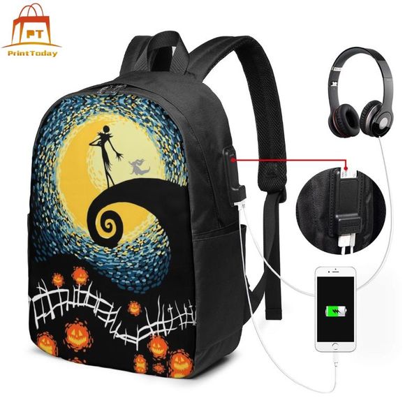 

backpack halloween pumpkin backpacks student multi pocket bag trending bags