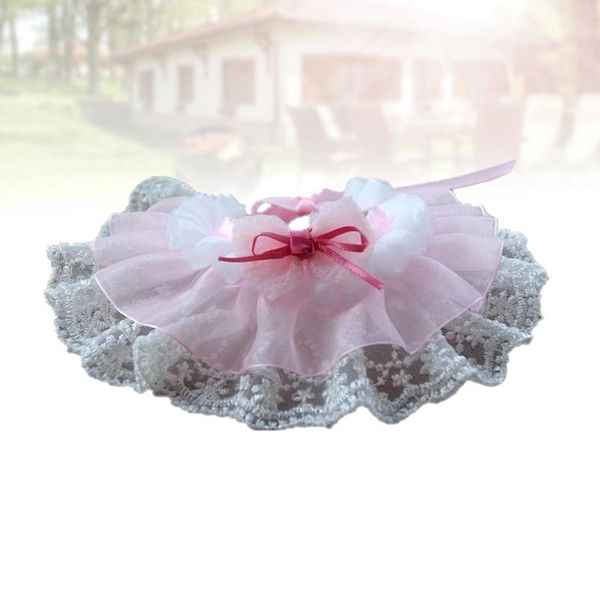 

adorable lace collar bib necklace saliva towel decor for pet dog puppy (xs)