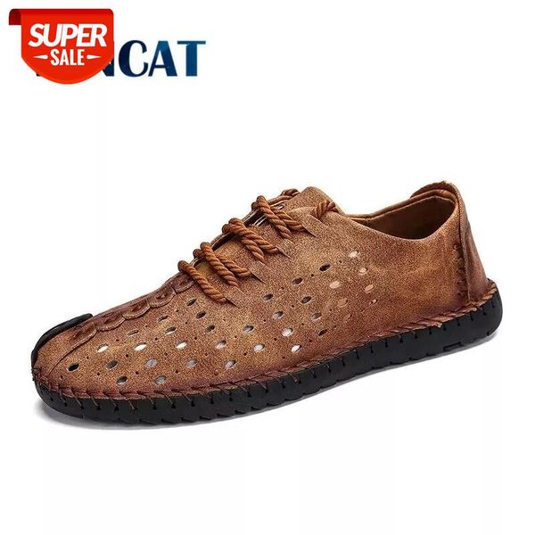 

vancat 2018 new summer comfortable casual shoes loafers men shoes quality split leather men flats moccasins #4n3j