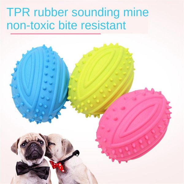 

3 Color Dog Toys Molar Teeth Chew Fashion Pet Supply 3D Baseball Shape Rubber Round Ball Toy Interactive Funny Training