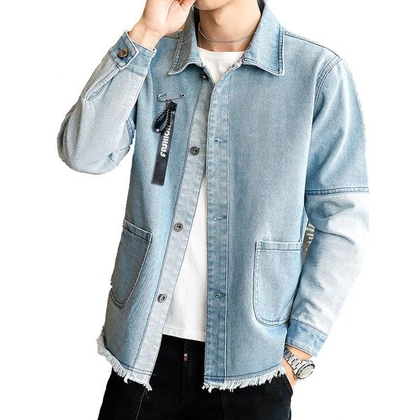 

men's jackets denim jacket slim coats mens autumn windbreaker, Black;brown