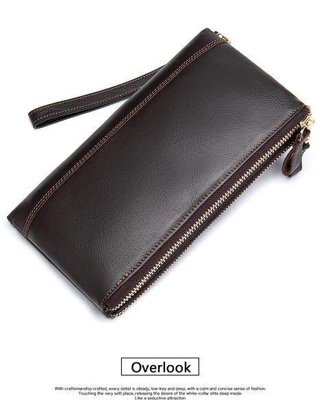 

men wallet business cowhide card holder card holder multi-function men leather clutch bag trend retro coin purse 9034