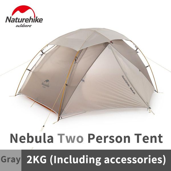 

naturehike 2 persons outdoor 20d nylon waterproof camping tent double layers windproof snow-proof hiking tent with mat