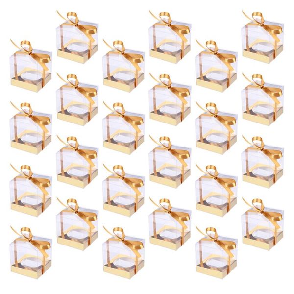 

gift wrap 24 pcs 1 bag waterproof wrapping boxes portable pastry with ribbon