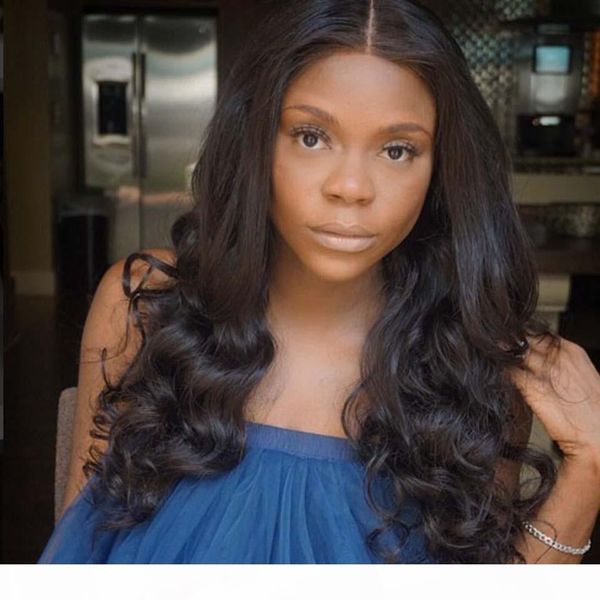 

brazilian peruvian malaysian indian cambodian virgin remy human hair full lace wigs body wave wavy lace front wigs natural black for women, Black;brown