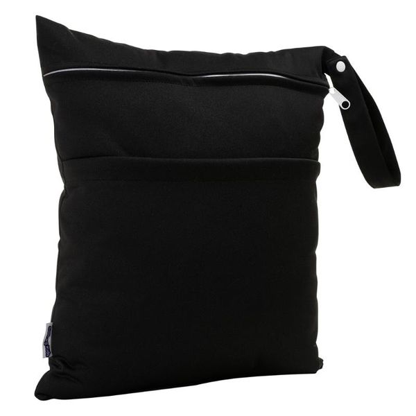 

wet dry bag with two zippered for baby diapers nappies waterproof reusable j60b cloth
