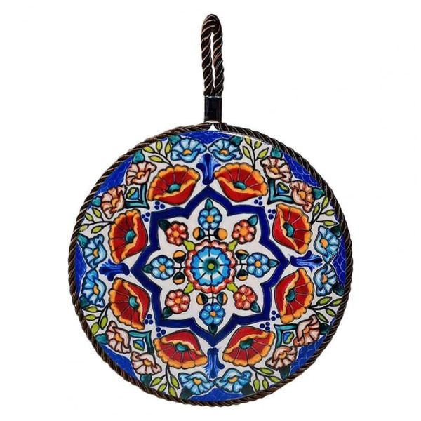 

mats & pads 1pc kitchen ceramic cup mat traditional chinese slip-resistant drink round table pad 12cm