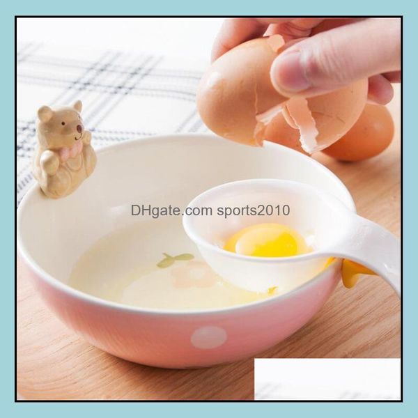 Инструменты кухня, обеденный бар Gardenmini YOLK Белый сепаратор с Sile Holder Divider Home Kitchen Usef Egg Tool Lx1067 Drop Delivery 2021 JP