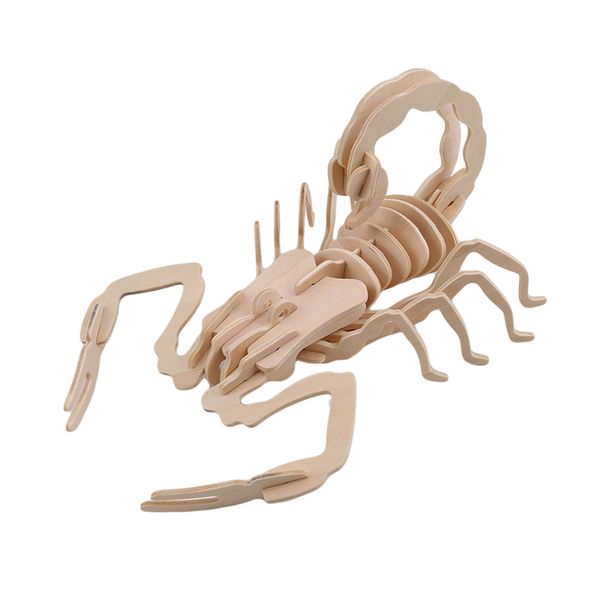 

Handmade Diy Simulation Scorpion Kids Toy Model 3D Three-dimensional Wooden Jigsaw Puzzle Toys for Children Wooden Puzzle Toy