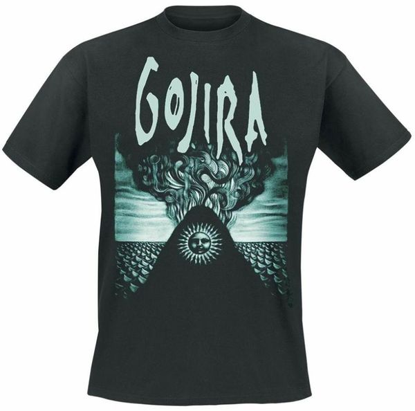 

men's t-shirts gojira elements t-shirt black classic unique tee shirt, White;black