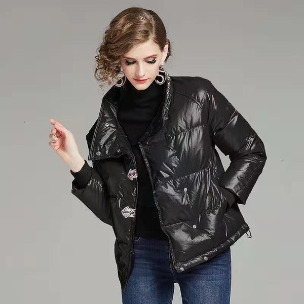 

chinese embroidered down jacket for women luxury designer 90% white duck down filled jackets womens puffer winter red short coat, Black