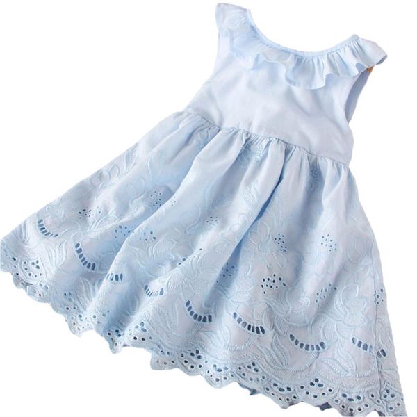 

girl's dresses lovely baby girls summer ruffles sleeveless dress fashion backless solid color hollow bow children a-line princess, Red;yellow