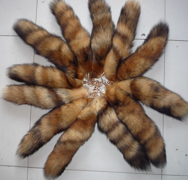 

10pcs/lot- 100% real genuine red fox fur tail keychain cosplay toy keyring car phone pendant tassels, Silver