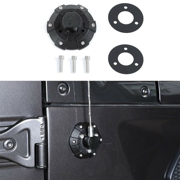 Schwarze Radioantennen-Basisabdeckung für Jeep Wrangler 2007–2021 JK JKU JL JLU Gladiator JT