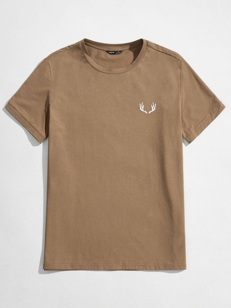 

men round neck graphic print tee 19f3#, White;black