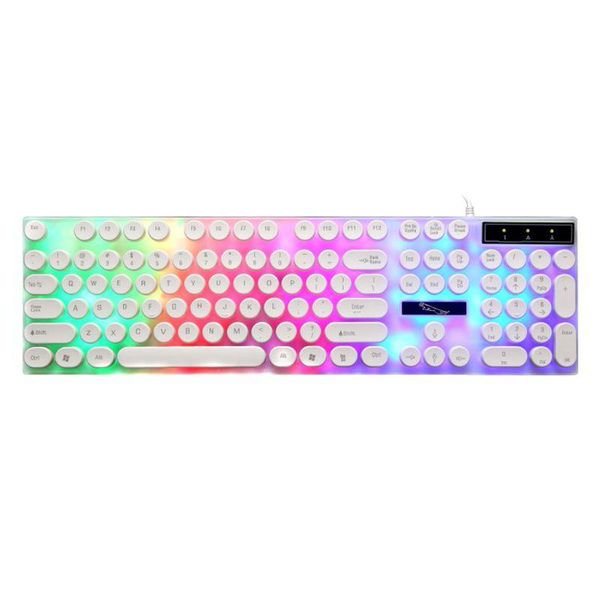 

keyboards keyboard with round keycaps for pc/lapbacklit computer gamers