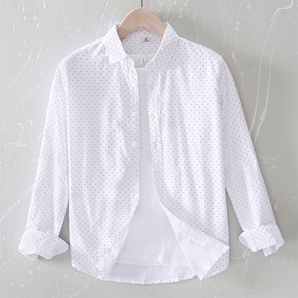 

2021 new arrival long-sleeved brand cotton shirts fashion white for men simple comfortable shirt mens chemise camisa ku8o, White;black