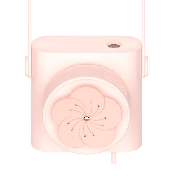 

electric fans portable spray fan usb rechargeable mini hanging neck humidifier summer mute air cooler for outdoor sports small