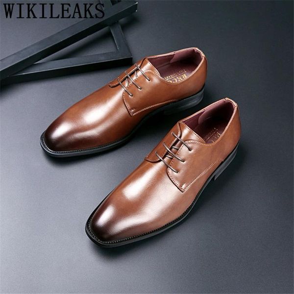 

dress shoes men leather party elegant black office for 2021 fashion pointed toe zapatos oxford hombre scarpe