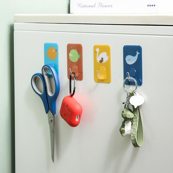 

hooks & rails cartoon wall-mounted hook strong home self-adhesive water-proof stick traceless no hole for bathroom toilet sub sale