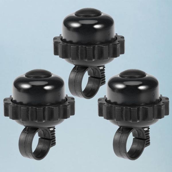 

bike horns 3pcs vintage bell rotating cycle practical horn accessories (black)