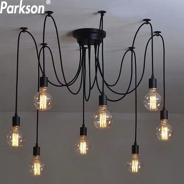 

pendant lamps modern lights e27 spider lamp retro vintage edison bulb hanging diy fixtures indoor home decoration light
