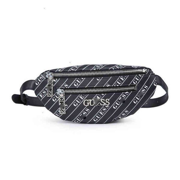 

2021 new printed letter waist bag gu & ess street double zipper women's