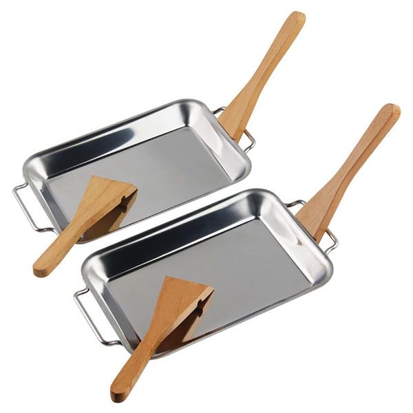 

dishes & plates cheese plate wood spatula set of 4 fruit with two ears stainless steel board salad butter serving