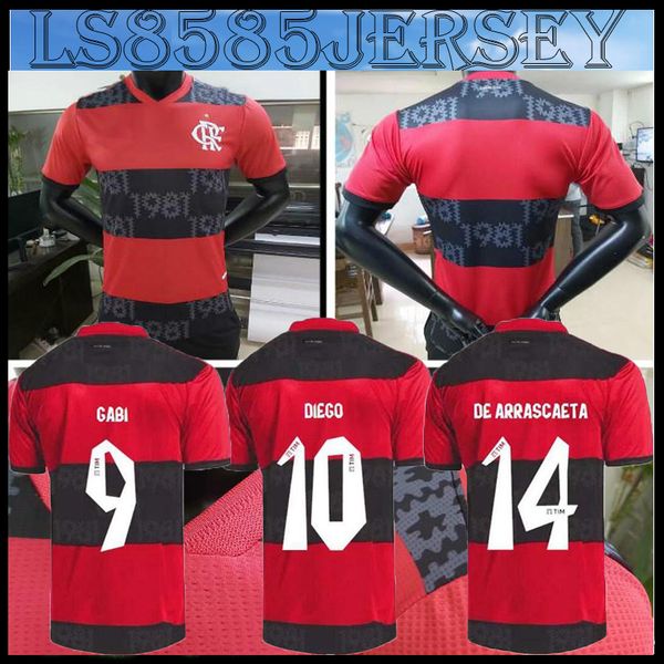 

flamengo player fan version 21 22 home soccer jerseys flamenco camisetas de fútbol gabriel b. diego pedro gerson 2021 2022 football shirts, Black;yellow