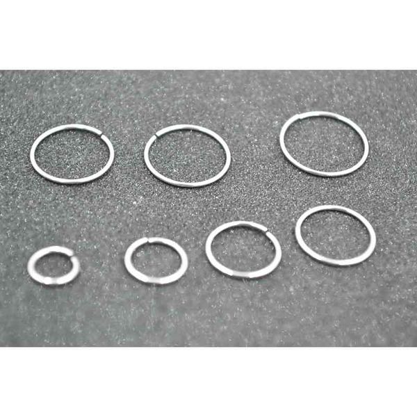 Piercing del corpo dell'orecchino dell'anello del naso del cerchio del cerchio del setto senza cuciture aperto punk d'acciaio chirurgico 100pcs/lot