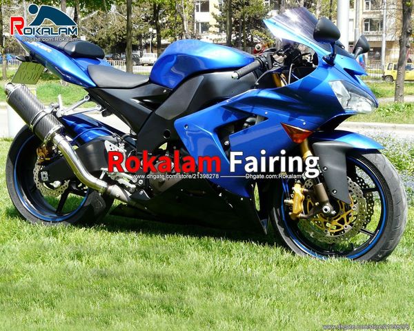 Blau Motorrad Körper Für Kawasaki Ninja ZX-10R ZX 10R ZX10R 2004 2005 Sportbike Verkleidung Set Motorrad Verkleidungen (Spritzguss)