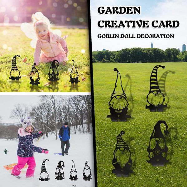 

garden decorations 4pcs steel branch gnomes creative animals decoration metal tree art decor silver card 11 gauge corten