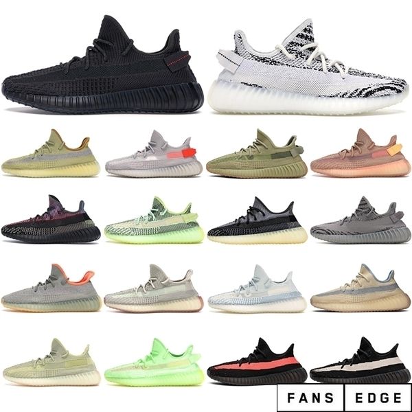 

kanye west running shoes men women sport sneakers desert sage sulfur israfil yecheil yeezreel lundmark static v2 reflective trainers