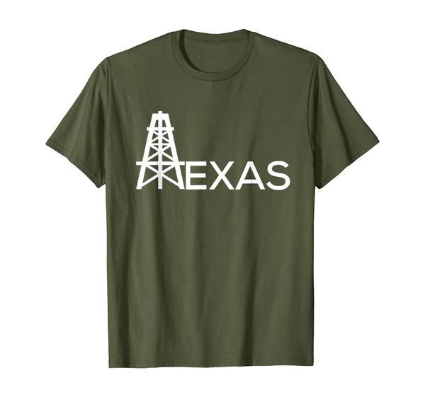 

texas oil derrick tshirt, White;black