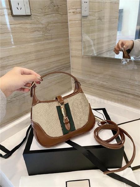 2021 Senhoras Clássicas Sacos de Ombro Messenger Bolsa de Luxo Designer Bolsa Crossbody 1961 Mini Bolsa de Tecido de Tecido Padrão