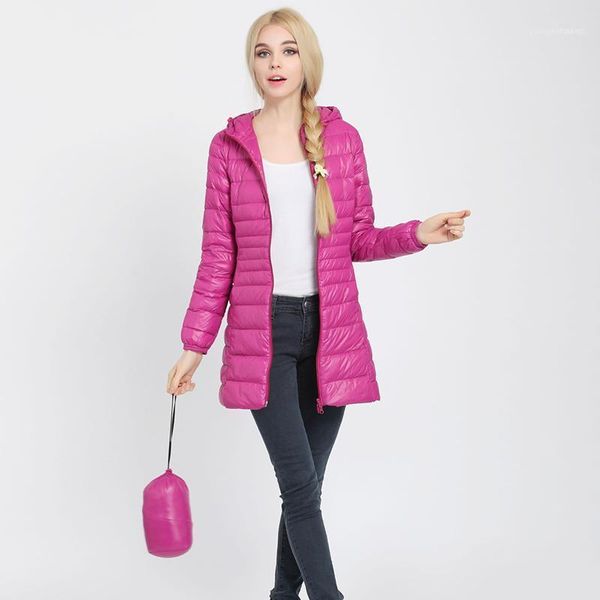 

women's down & parkas comless plus size 4xl-6xl women casual ultralight jacket with 90% 10%feather zip up spring autumn hooded jackets1, Black