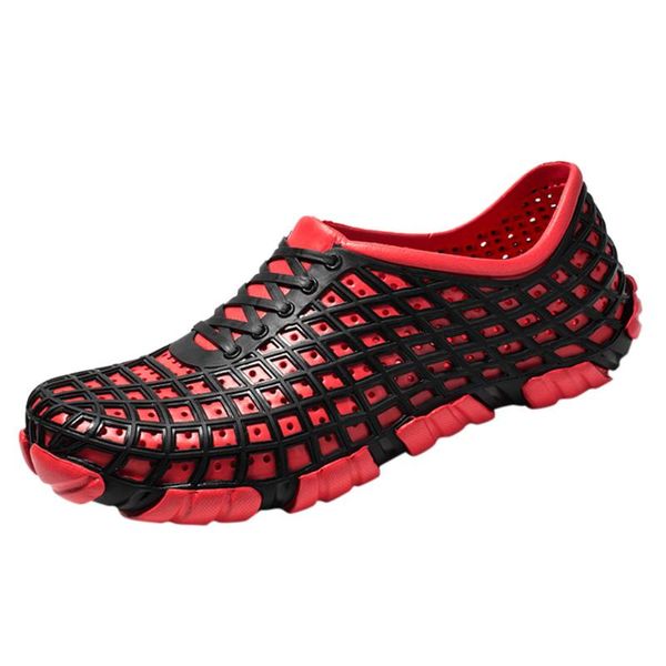 

slippers mens beach men summer sandal solid hook hollow out casual breathable flats sandals shoes flip flops shoes#313, Black