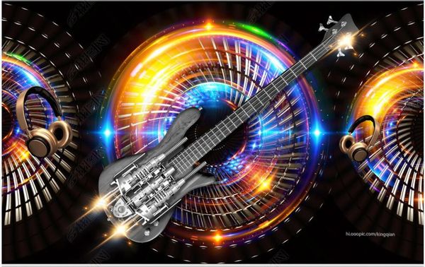 

wallpapers 3d po wallpaper custom mural cool rock metal bass bar ktv home decor living room for walls in rolls