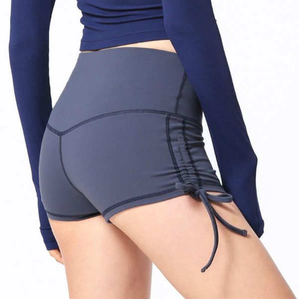 

peach hip yoga shorts drawstring sports women high waist slim fitness outfit