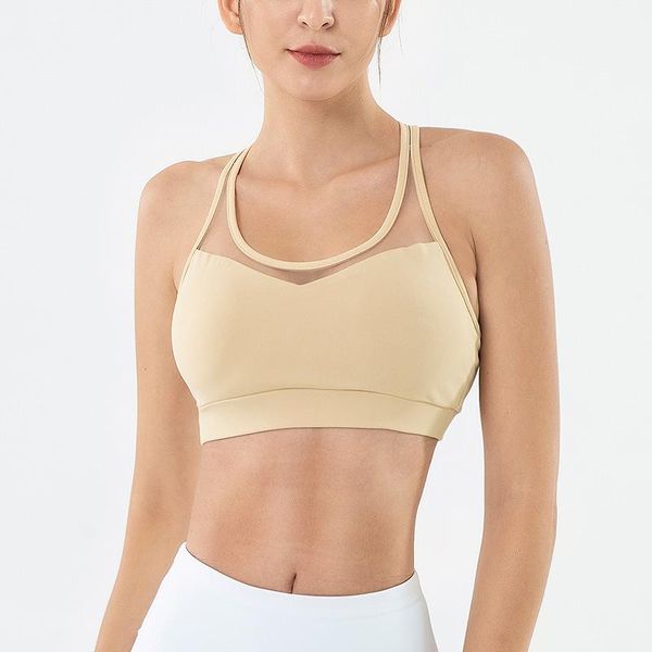 

gym clothing sport bra mesh hollow out high impact push up training yoga fitness female brassiere women crop top, White;black