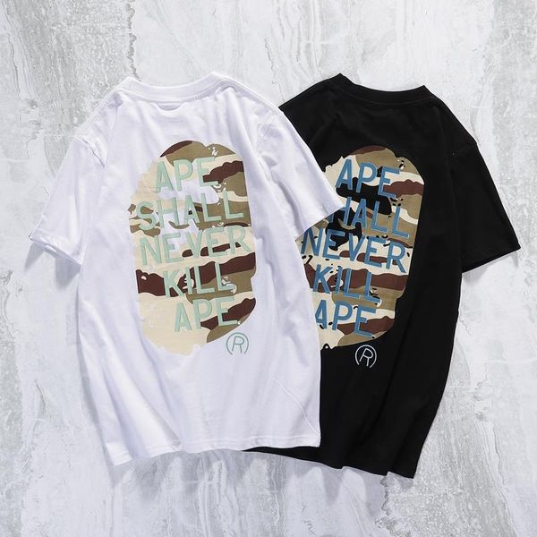 

2021 summer leisure thin model men's and women's cartoon animation set head short-sleeved youth popular round collar shirt, White;black