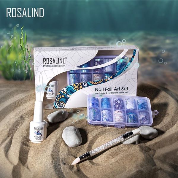 

nail art kits star transfer adhesive set ocean series sticker printing polish glue decorations