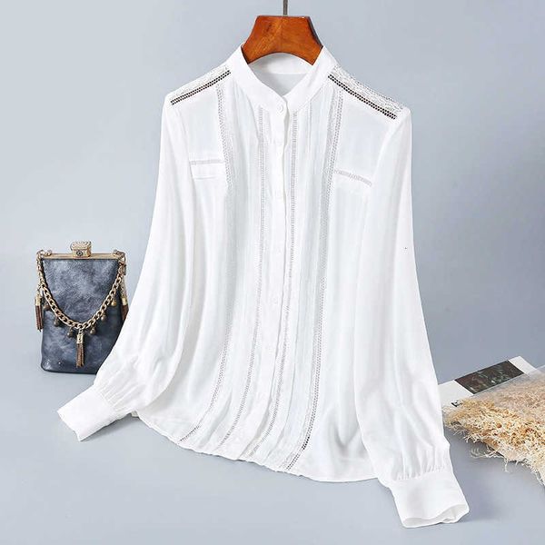 

women's blouses & shirts silk shirts out shirt pure feminine temperament fashion cardigan spring boutique 1bed, White