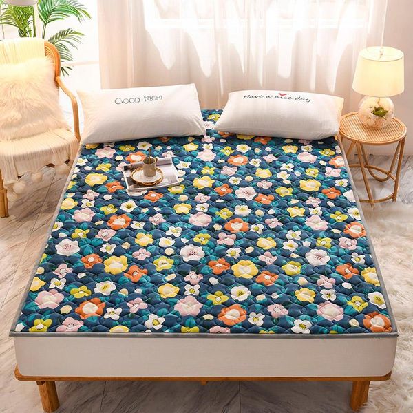 

sheets & sets milk velvet wide edging right angle mattress printing plush bandage anti-skid autumn and winter sheet