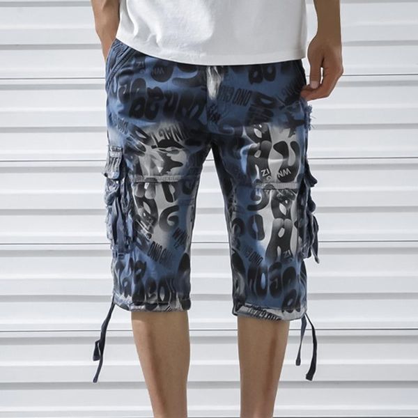 

men's shorts brand summer fashion print casual bermuda 2021 thin breathable cotton loose short fitness, White;black