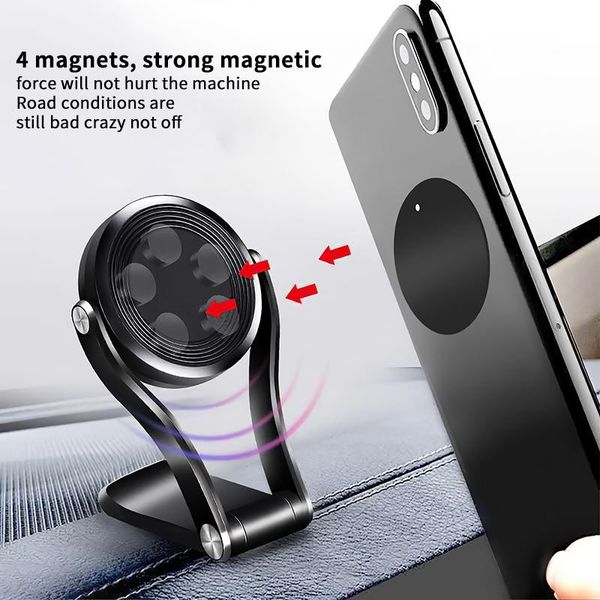 

cell phone mounts & holders magnetic car holder dash board universal magnet cellphone stand folding adjustable bracket for desktop