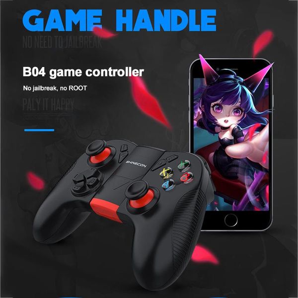 

game controllers & joysticks b04 portable gamepad for pubg mobile phone gaming controller, extended handle holder grip android smartphone