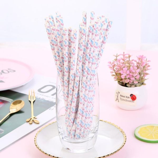 

drinking straws 50/25pcs disposable paper for holiday party home dinner wedding decoration straw jul#02